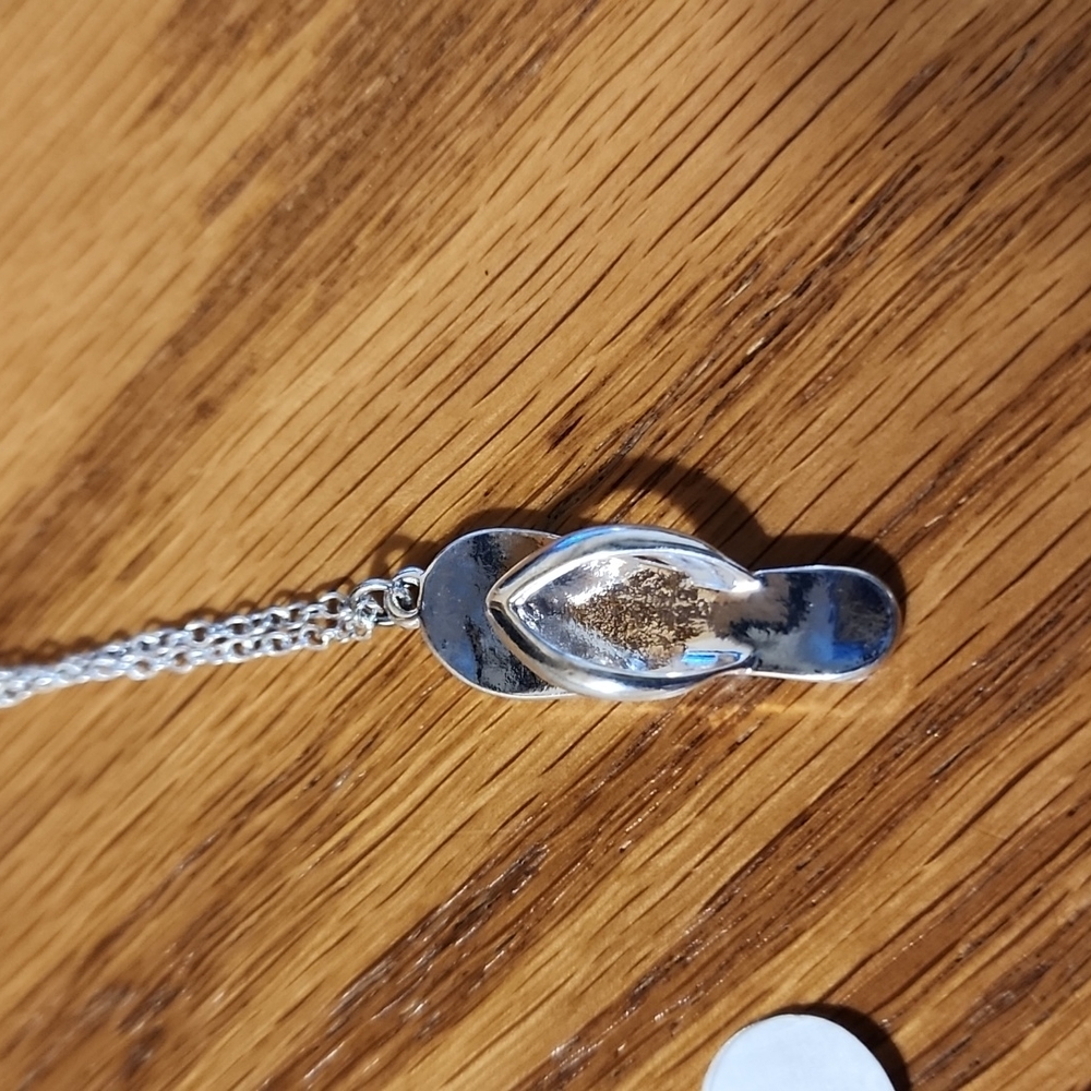 Silver Flip-flop Necklace